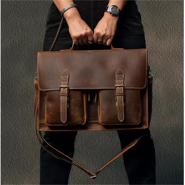 Leather Laptop Briefcase (Business Style)