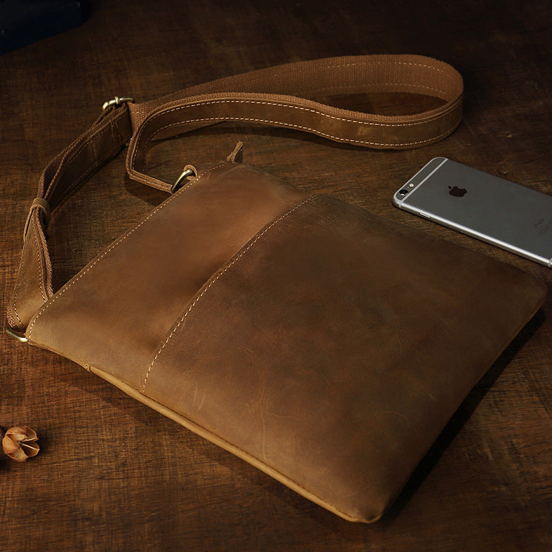 Men’s Vintage Leather Crossbody Bag