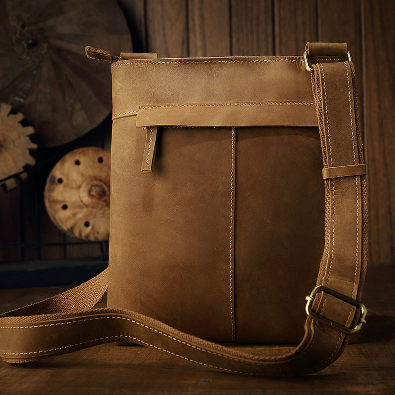 Men’s Vintage Leather Crossbody Bag