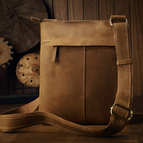 Men’s Vintage Leather Crossbody Bag