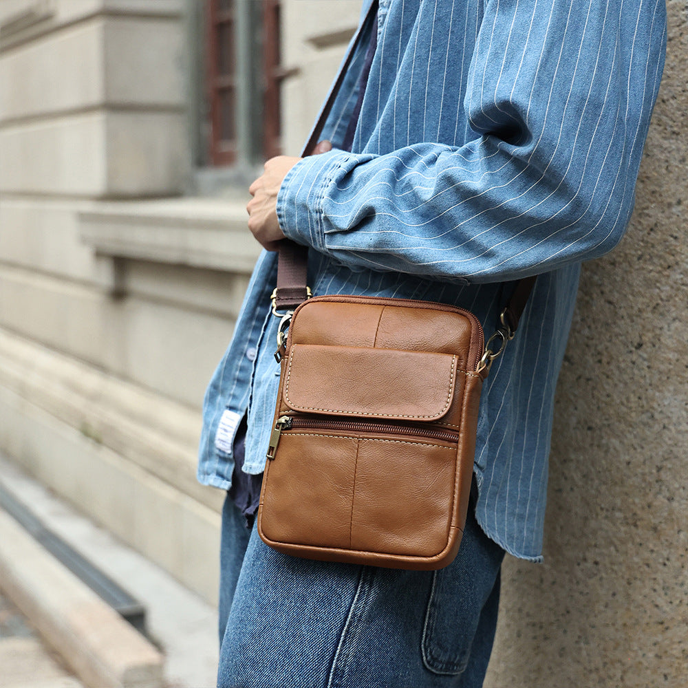 Small Vintage Leather Crossbody Bag