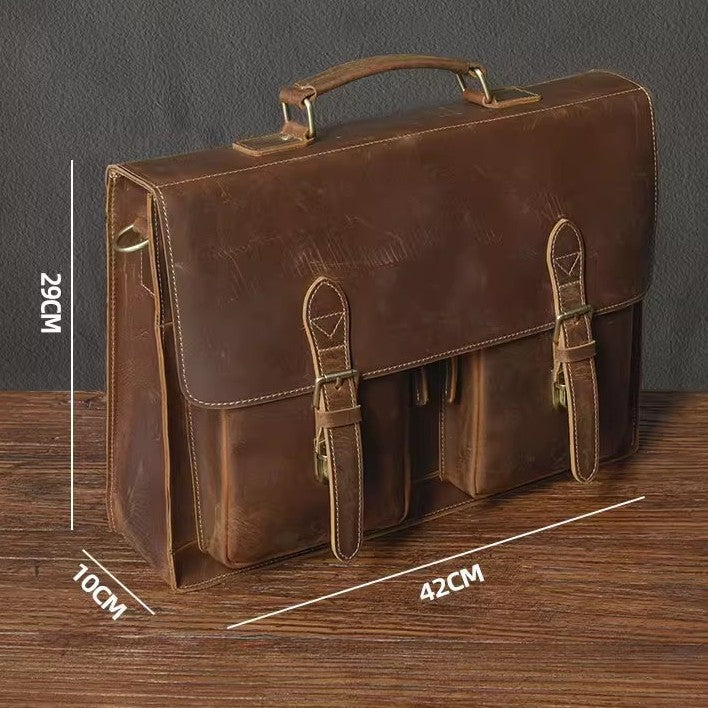 Leather Laptop Briefcase (Business Style)