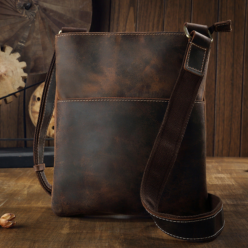 Men’s Vintage Leather Crossbody Bag