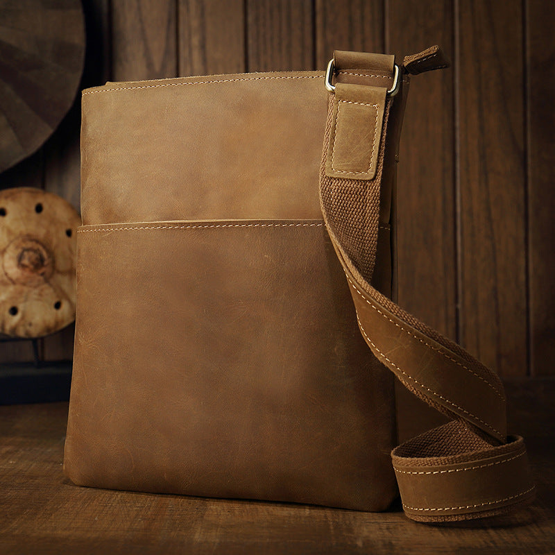 Men’s Vintage Leather Crossbody Bag