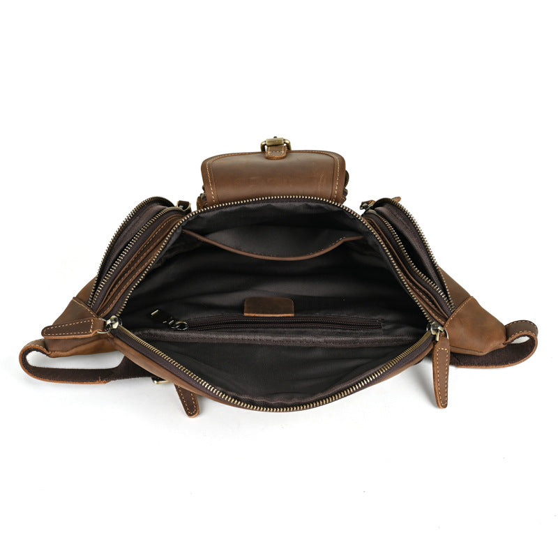 Vintage Leather Crossbody Bag (Multi-Use Waist & Chest Pack)