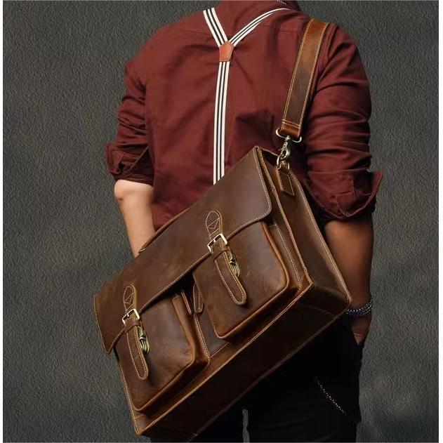 Leather Laptop Briefcase (Business Style)