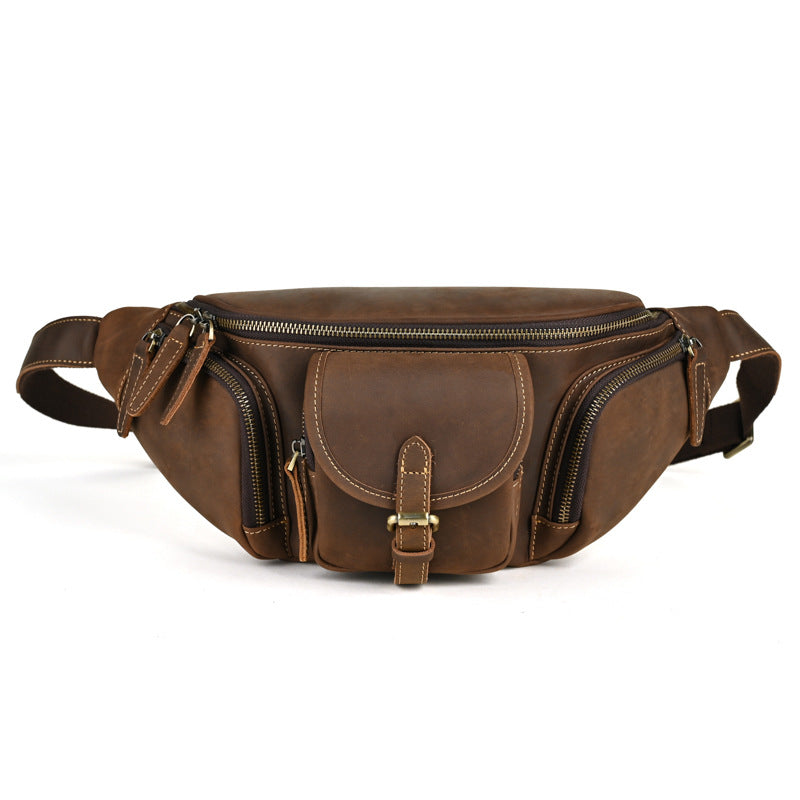 Vintage Leather Crossbody Bag (Multi-Use Waist & Chest Pack)