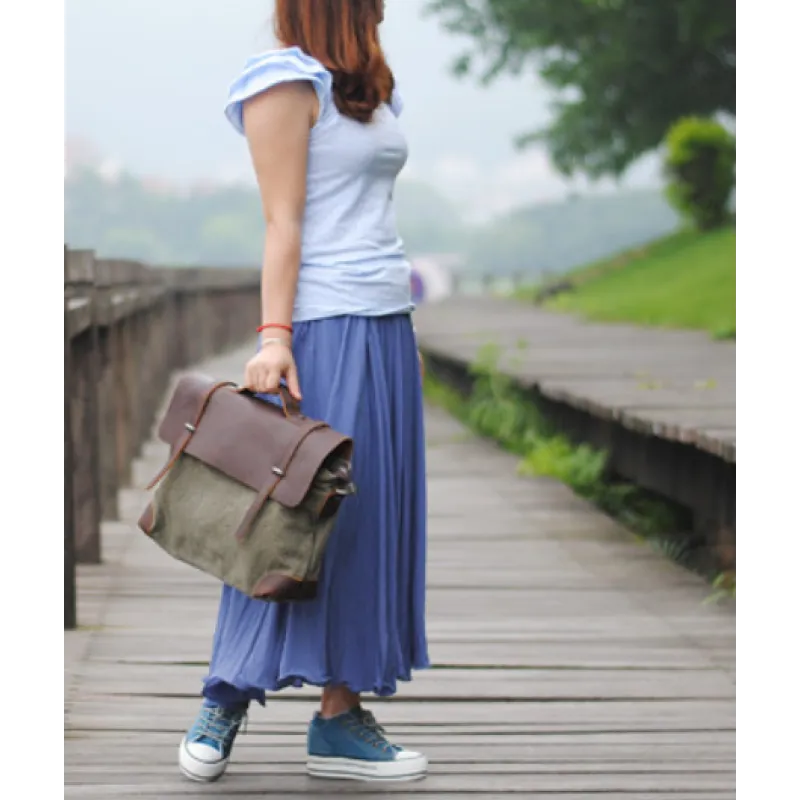 Vintage Leather Messenger Bag