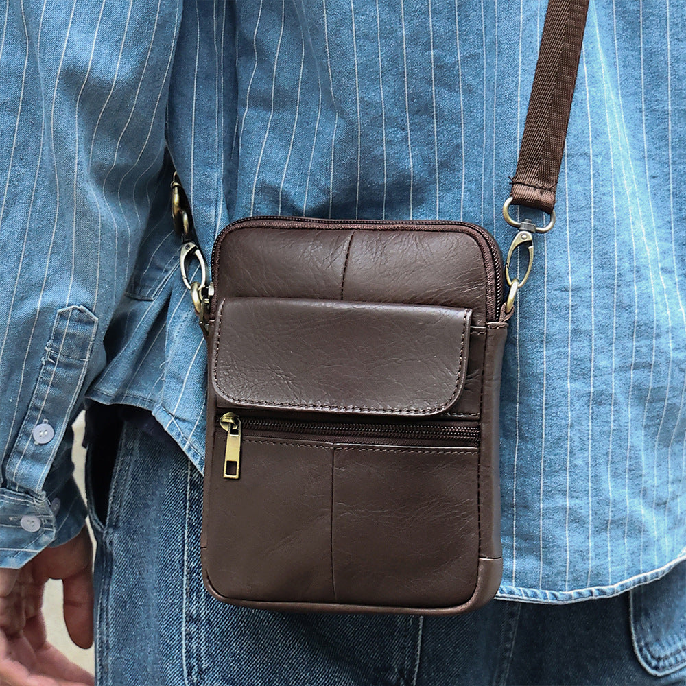 Small Vintage Leather Crossbody Bag