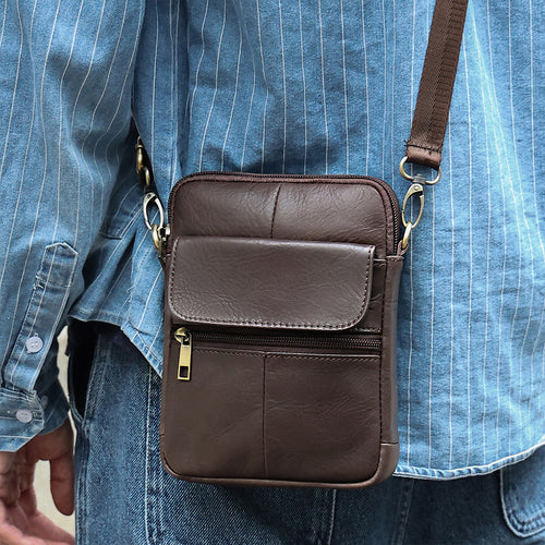 Small Vintage Leather Crossbody Bag